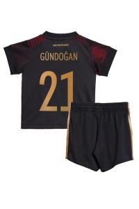 Fotbalové Dres Německo Ilkay Gundogan #21 Dětské Venkovní Oblečení MS 2022 Krátký Rukáv (+ trenýrky)